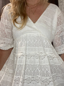 Spring White Lace Dress