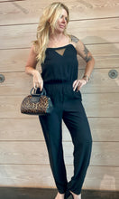 Load image into Gallery viewer, Gold Bling Black Jumpsuit