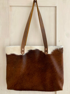 Cow Hide Leather Tote