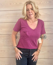 Load image into Gallery viewer, The Pocket Tee in Berry