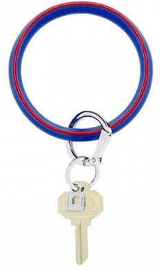 Blue Me Away Leather Key Ring