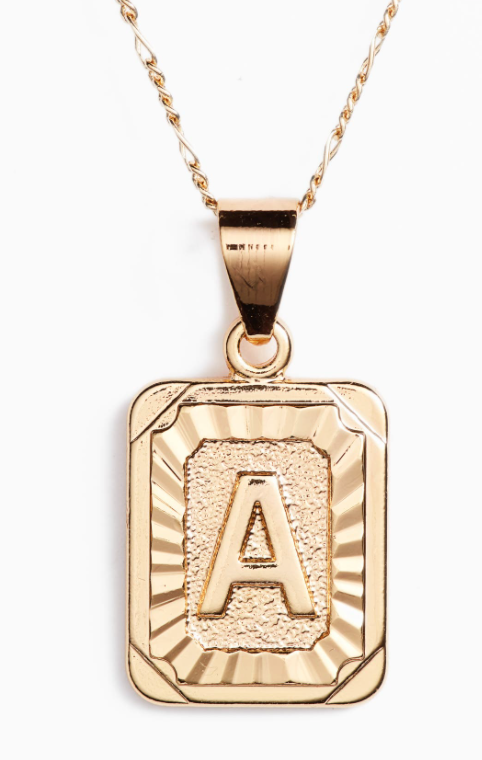 Bracha Initial Card Necklace Ellipsis Boutique