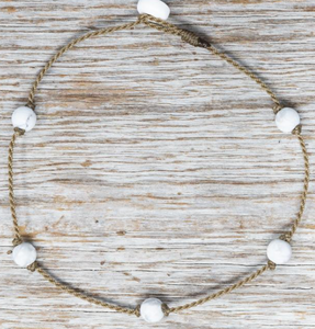 Tula Blue Anklet in Howlite