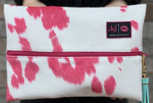 Bonnie and Clyde Hot Pink Small Makeup Bag