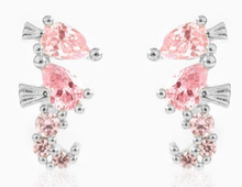 Load image into Gallery viewer, Sparkling Seahorse Stud Earrings
