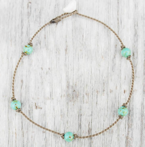 Turquoise Jasper Princess Anklet