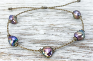 Peacock Pearl Baroque Bracelet