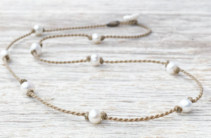 White Pearl Princess Necklace