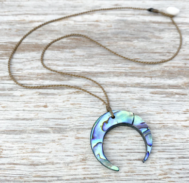 Abalone Full Crescent Necklace