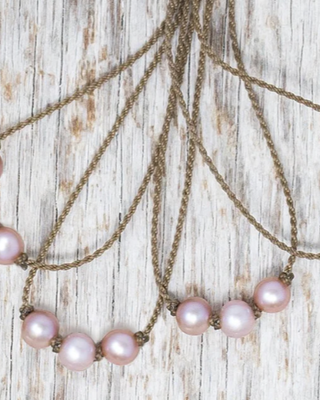 Blush Pearl Triples Necklace