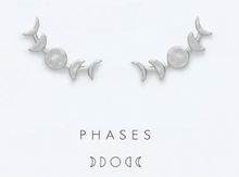 Load image into Gallery viewer, Phases Earring Climbers in Silver